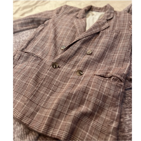 Anthropologie Double-Breasted Plaid Blazer, NEW - Picture 9 of 16